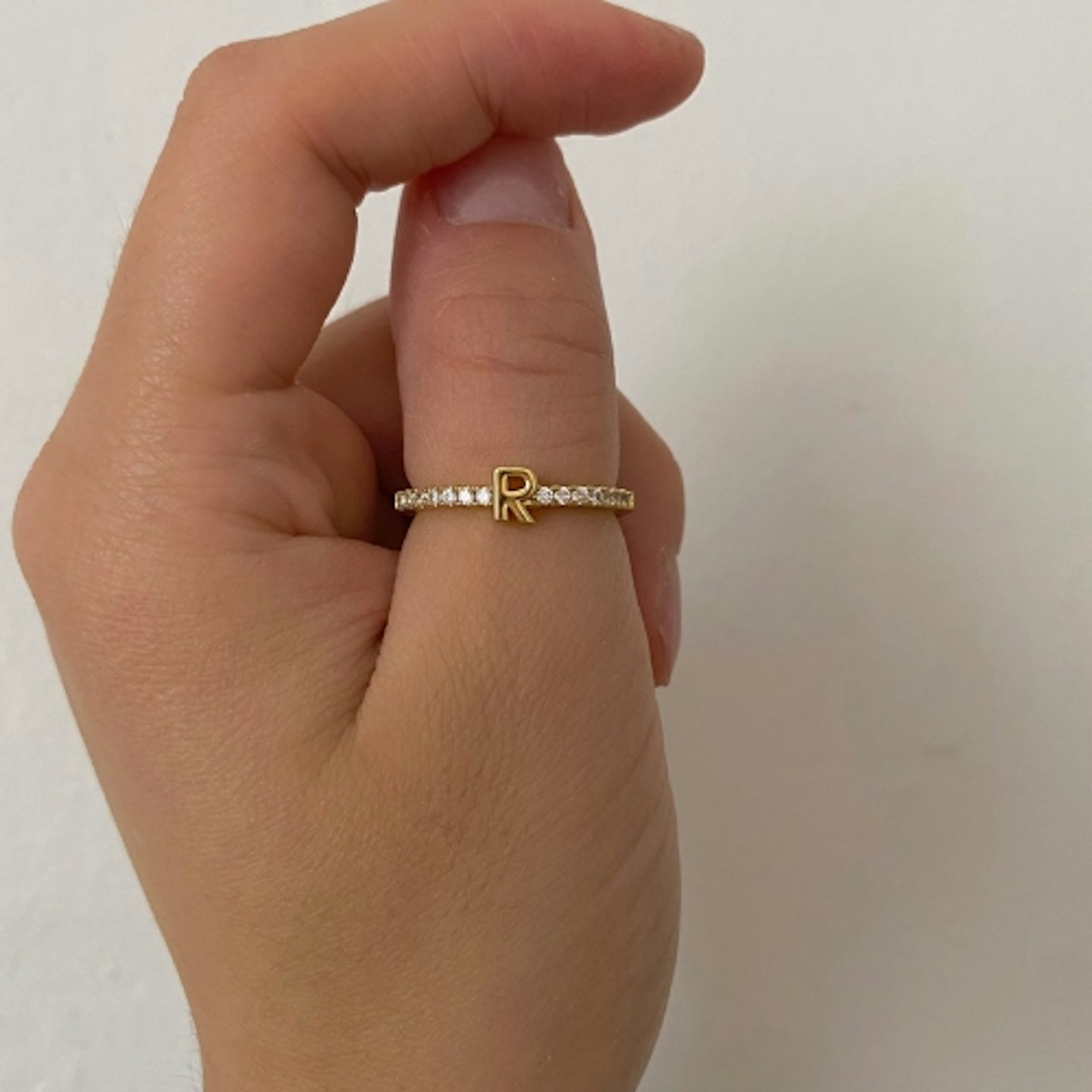 Diamond Letter Ring