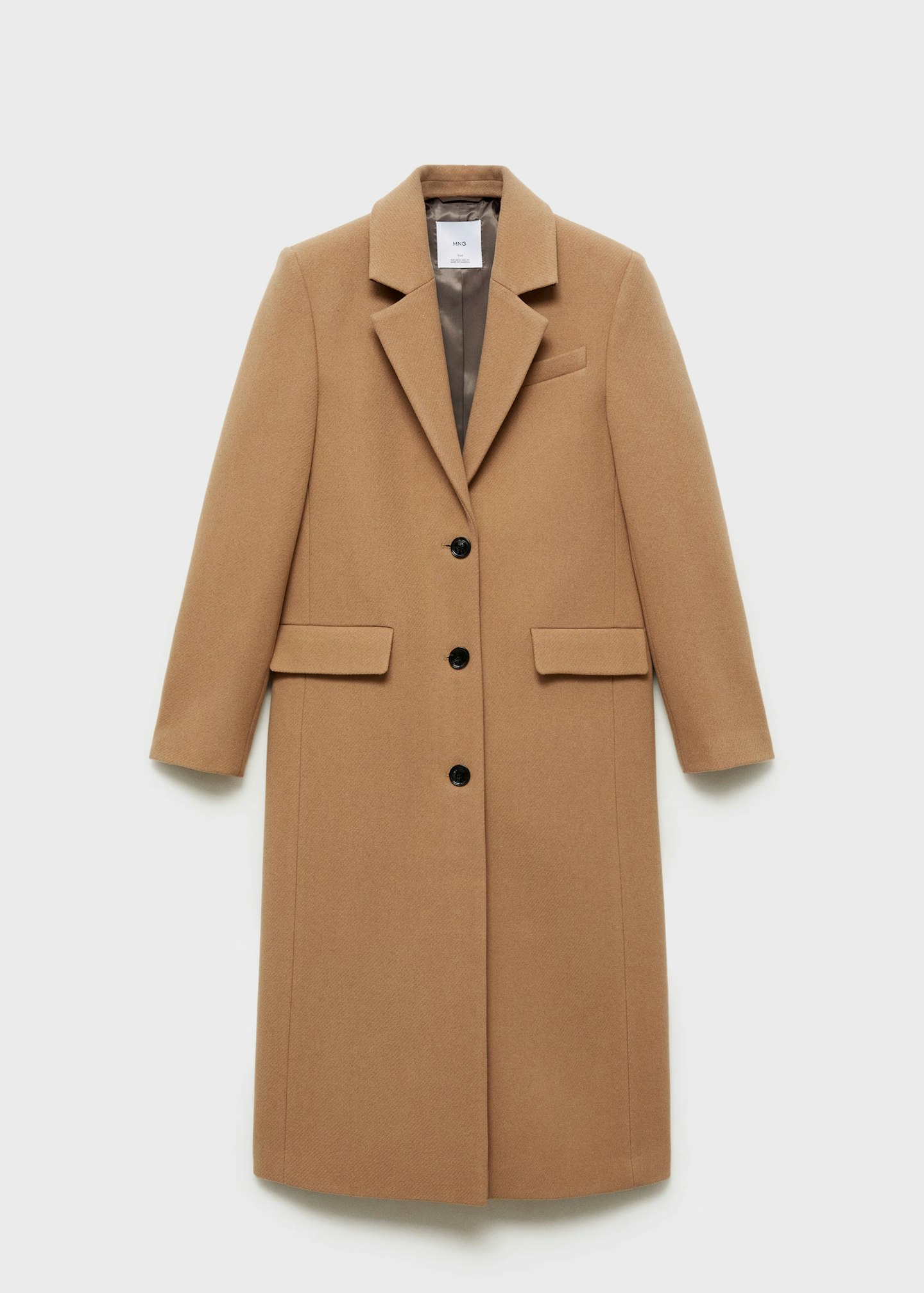 Mango, Long Structured Wool Coat