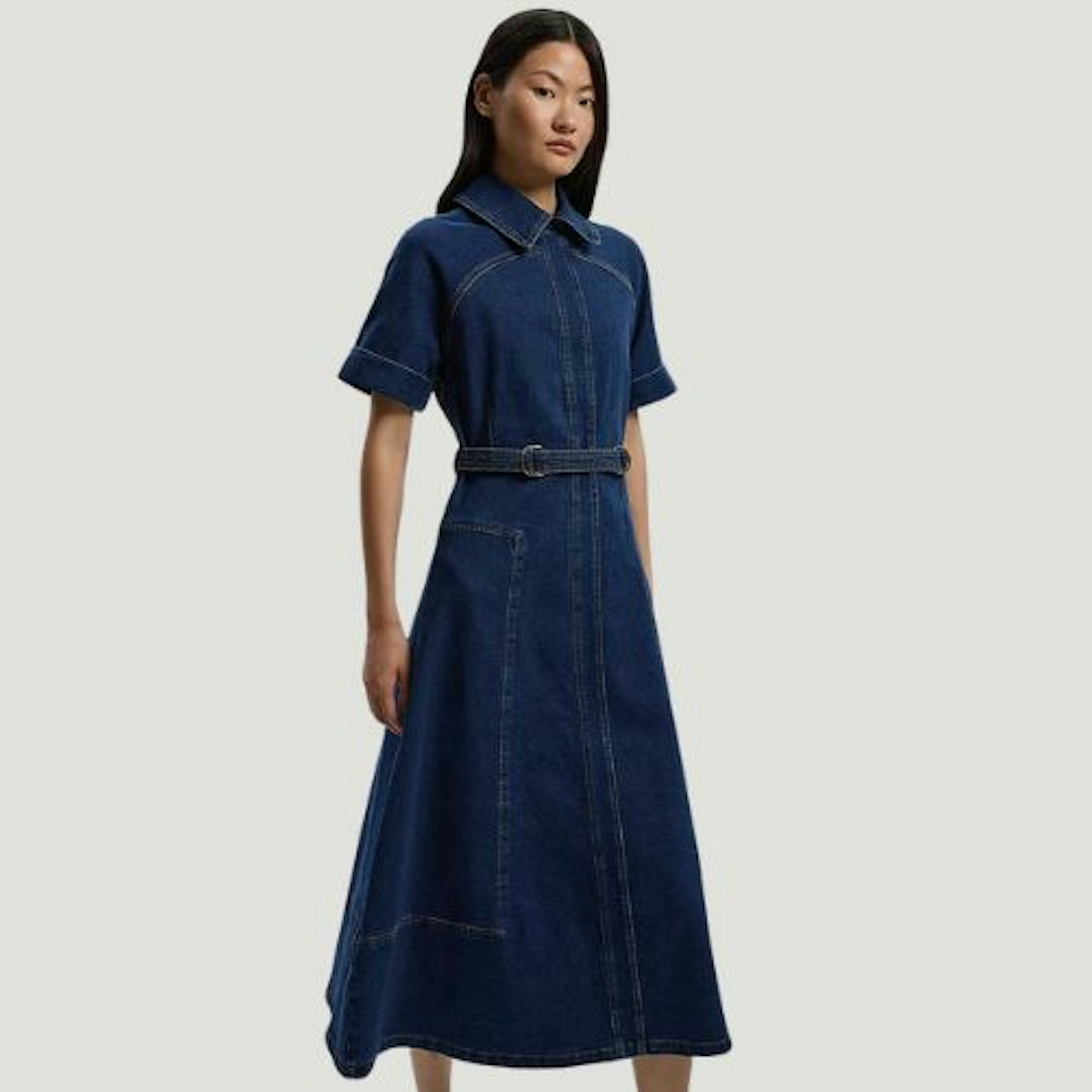 lorraine kelly denim dress today Where To Shop Kelly's Latest Dresses And Outfits Select Jacket Size:EU56/US46 Obsessed…🖤, @zara 4661/251/800, #zara Orange dress Denim midi dress