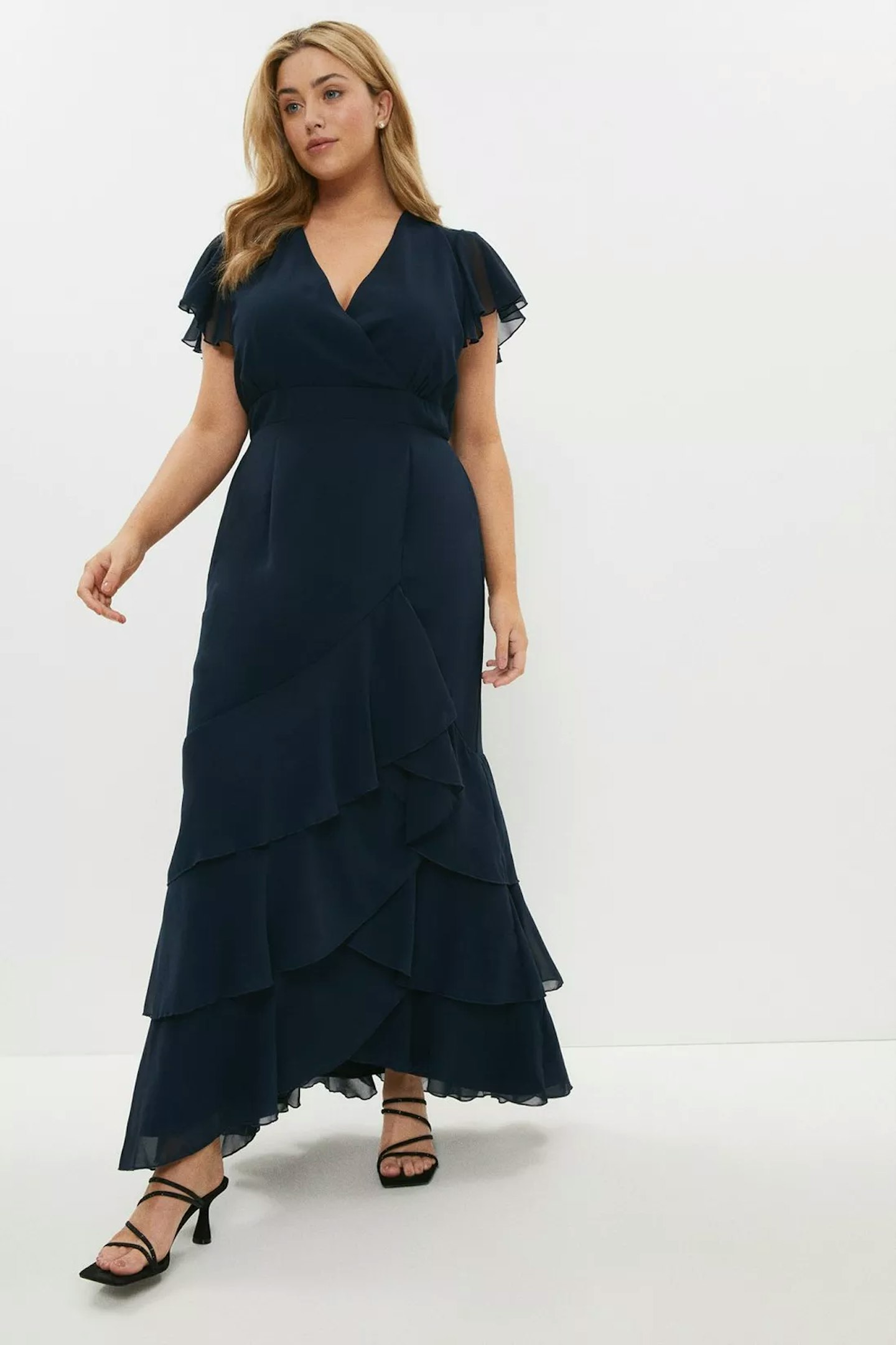 Coast Plus Size Ruffle Hem Tiered Maxi Dress