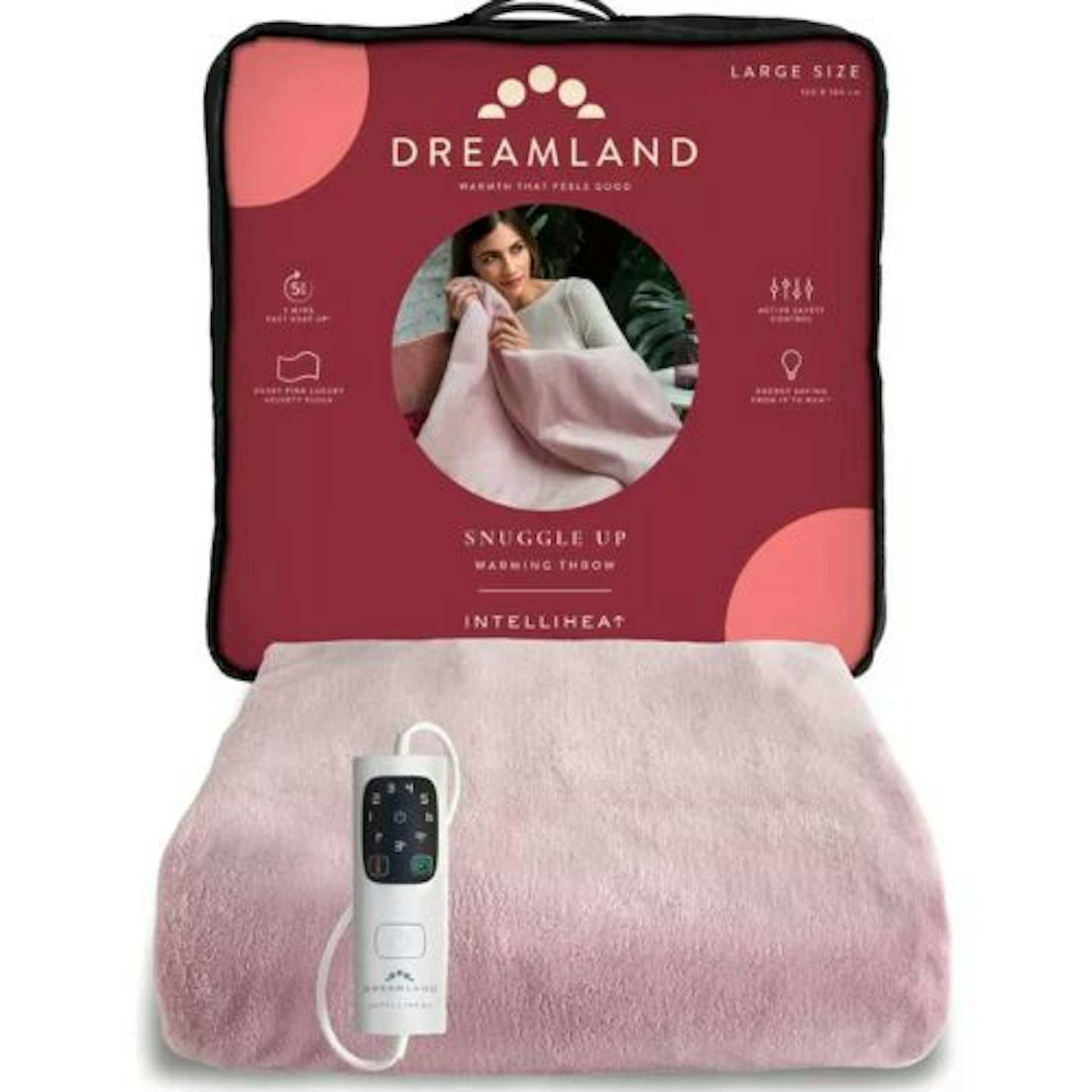 Dreamland Snuggle Up Warming Throw Pink