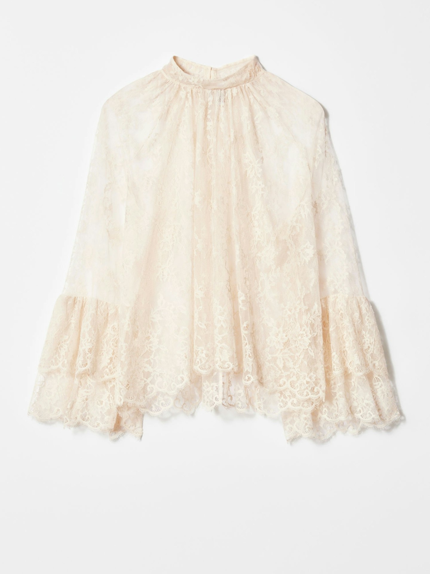 & Other Stories Flounced Lace Blouse