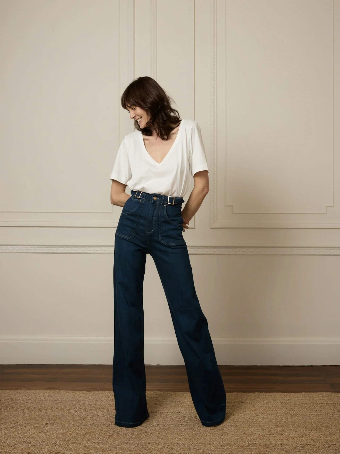 Donna Ida Minnie Wide Leg Flared Jeans