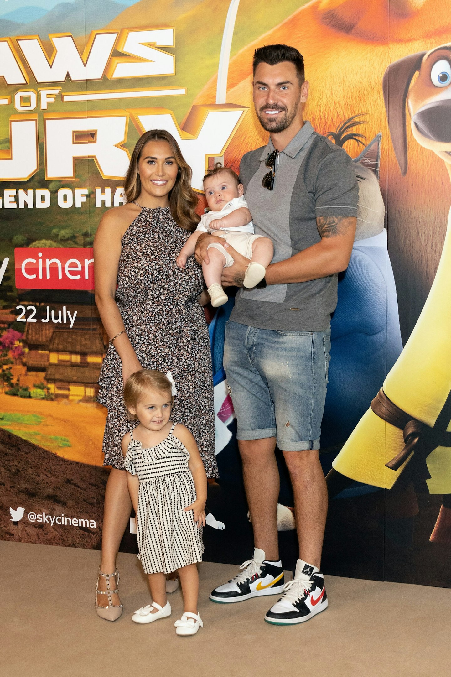 Chloe Goodman and Grant Hall and family