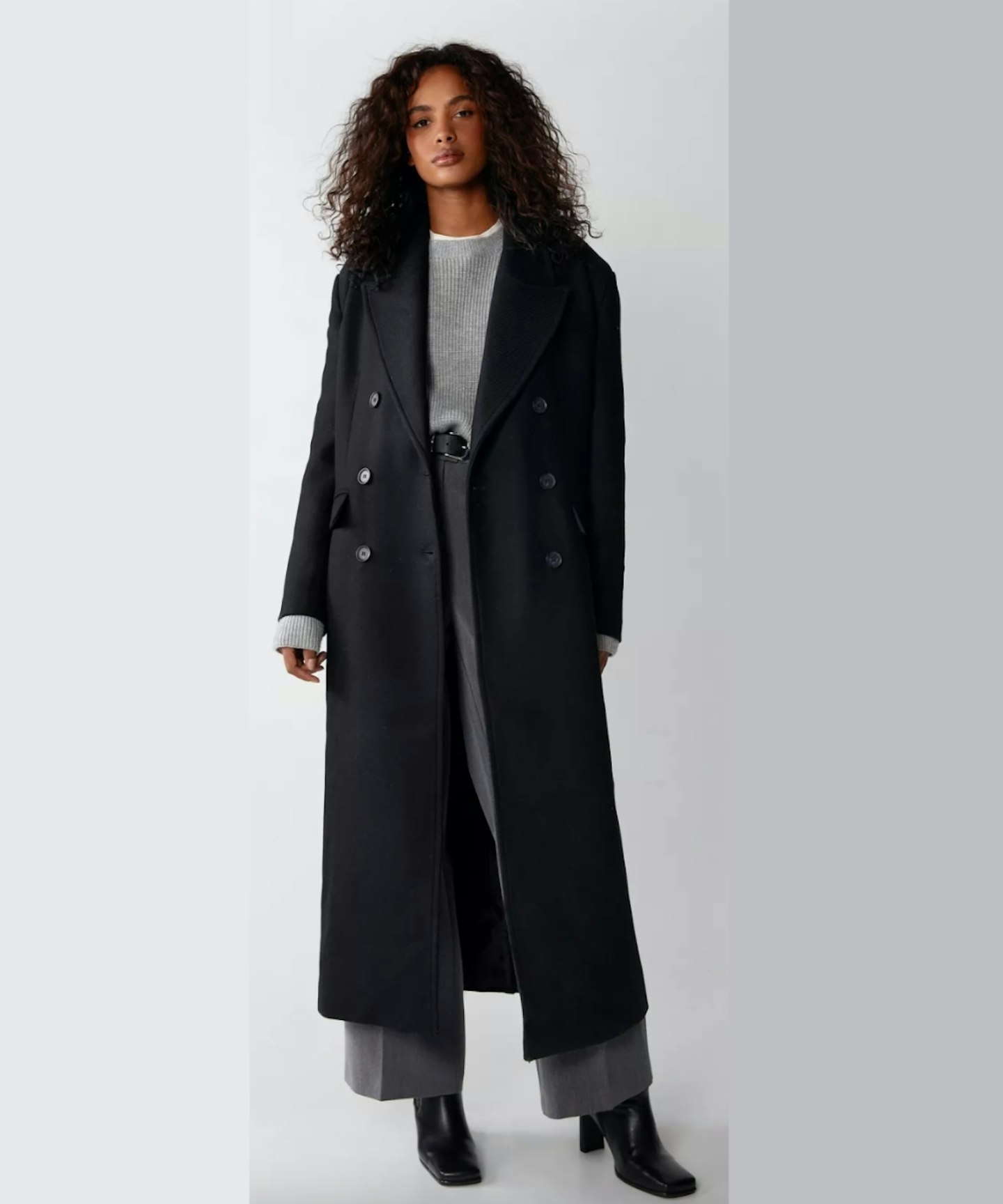 Michelle Keegan Longline Padded Coat (Grey) - Sizes 6, 10, 12 (see  description)