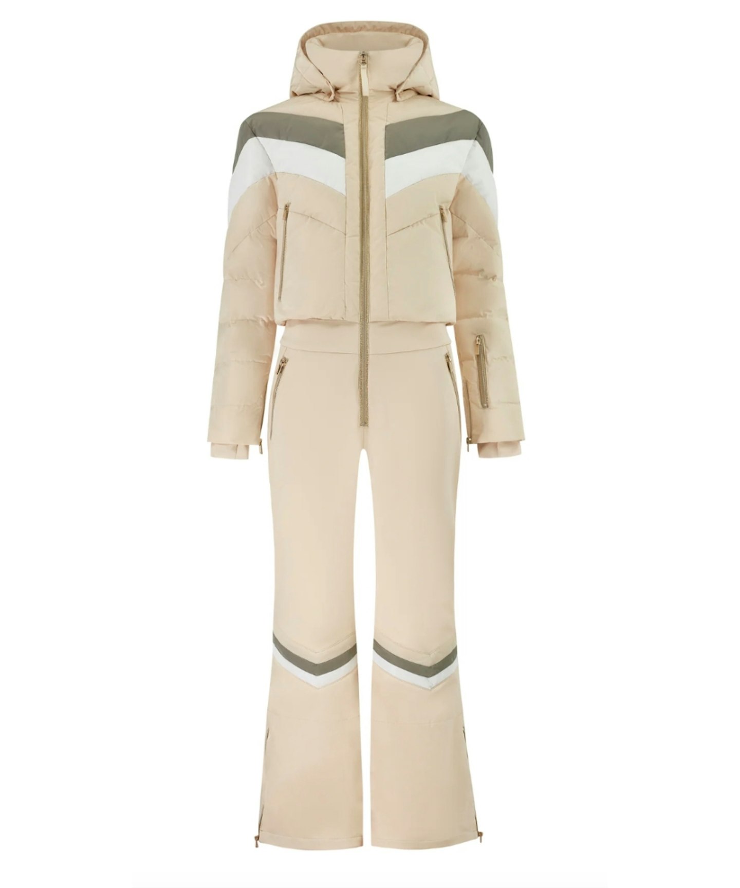 My Sunday Ski Chevron Ski Suit - Sand