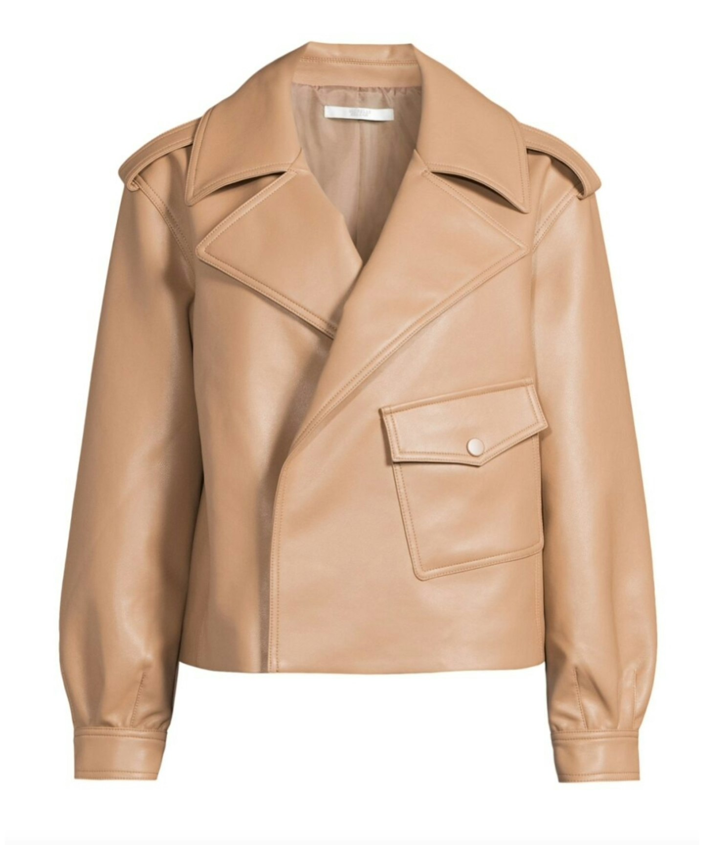 Very PU Crop Trench Jacket - Camel