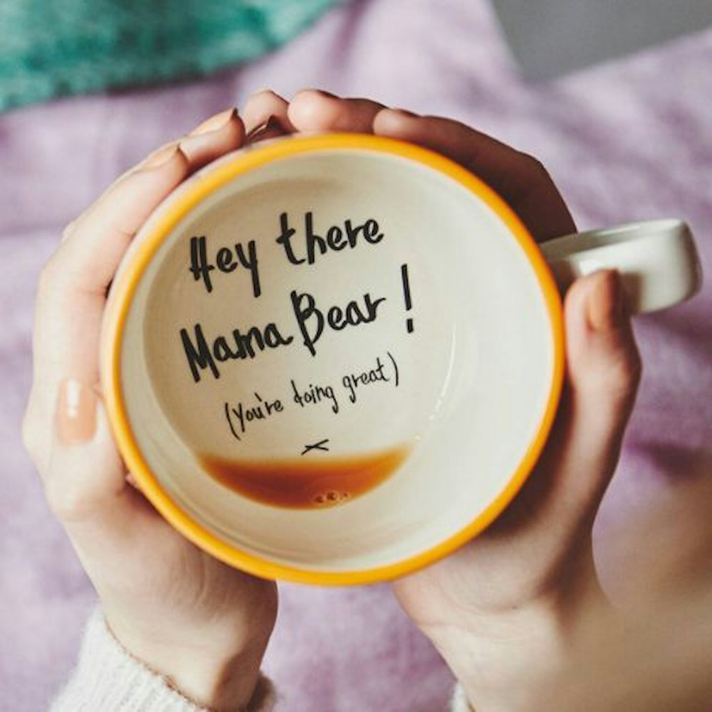 Hey There Mama Bear! Handmade Hidden Message Mug