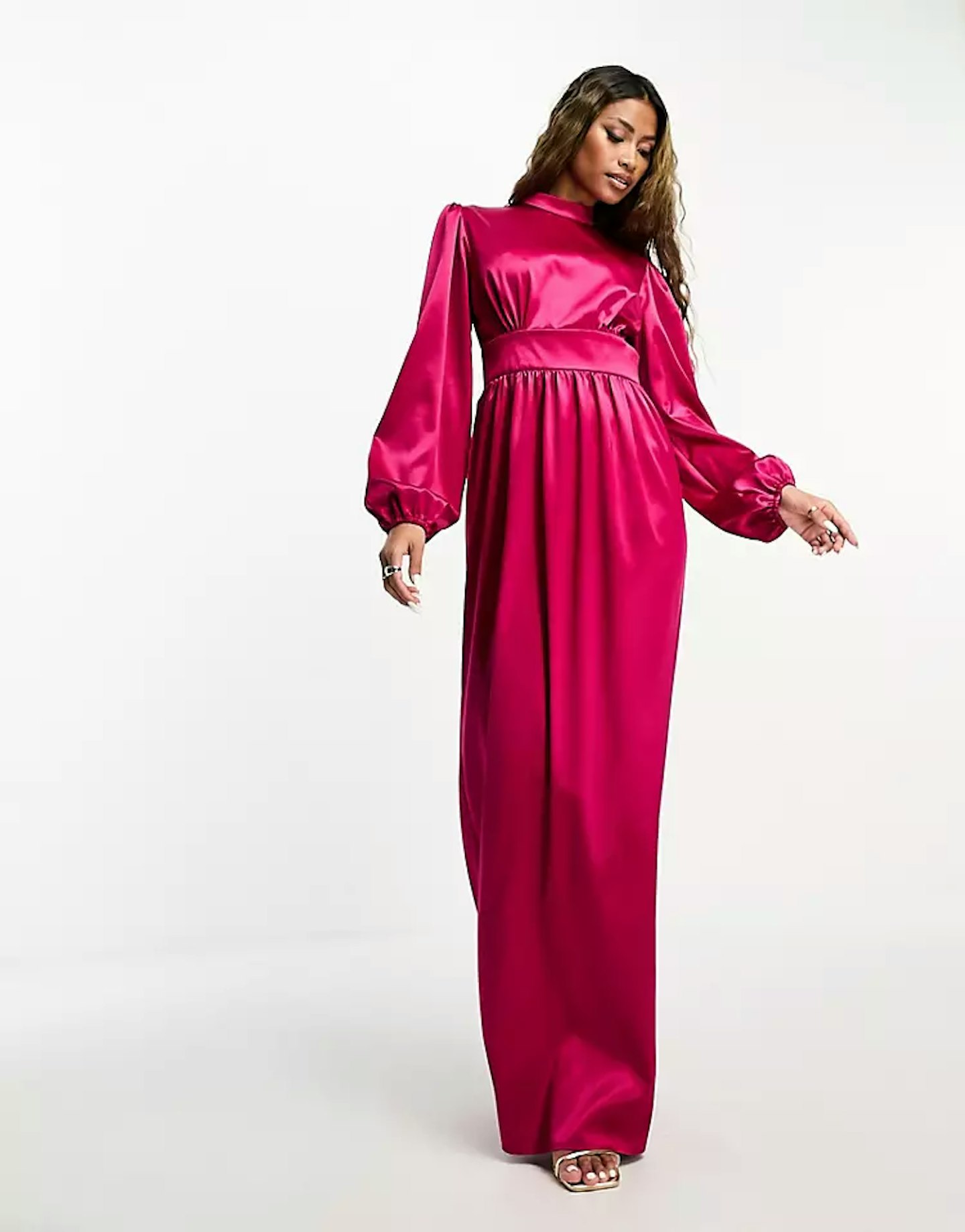 Flounce London Balloon Sleeve Maxi