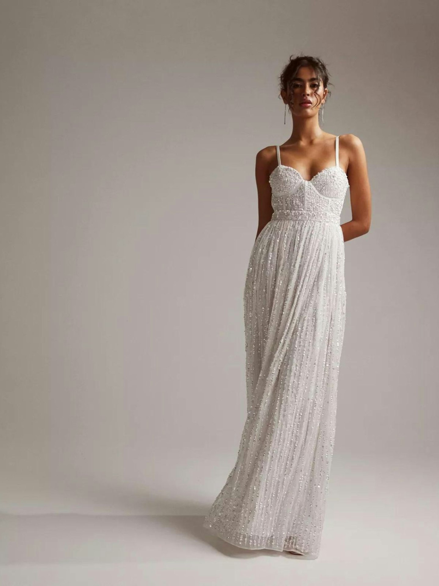 ASOS Design Esme Embellished Corset Cami Wedding Dress