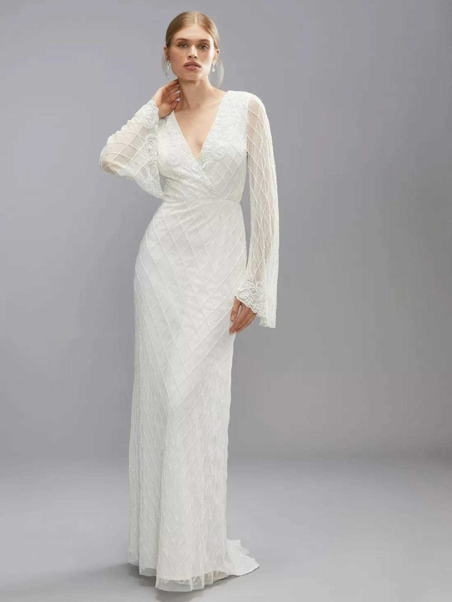 Coast Embellished Tie Back Boho Bridal Maxi Dress