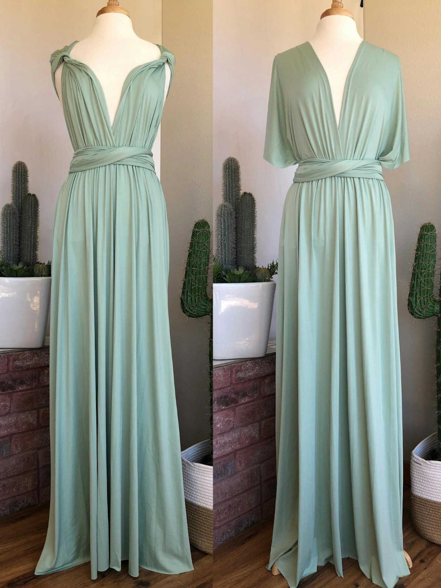Etsy Sage Bridesmaid Dress Custom Lengths Convertible Dress