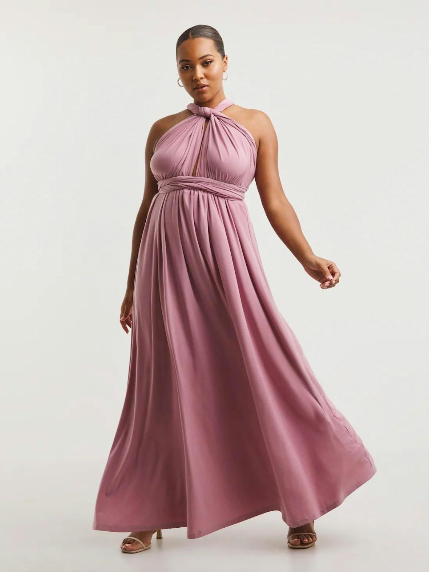 Simply Be Pink Multi-Ways To Wear Maxi Bridesmaid Dress