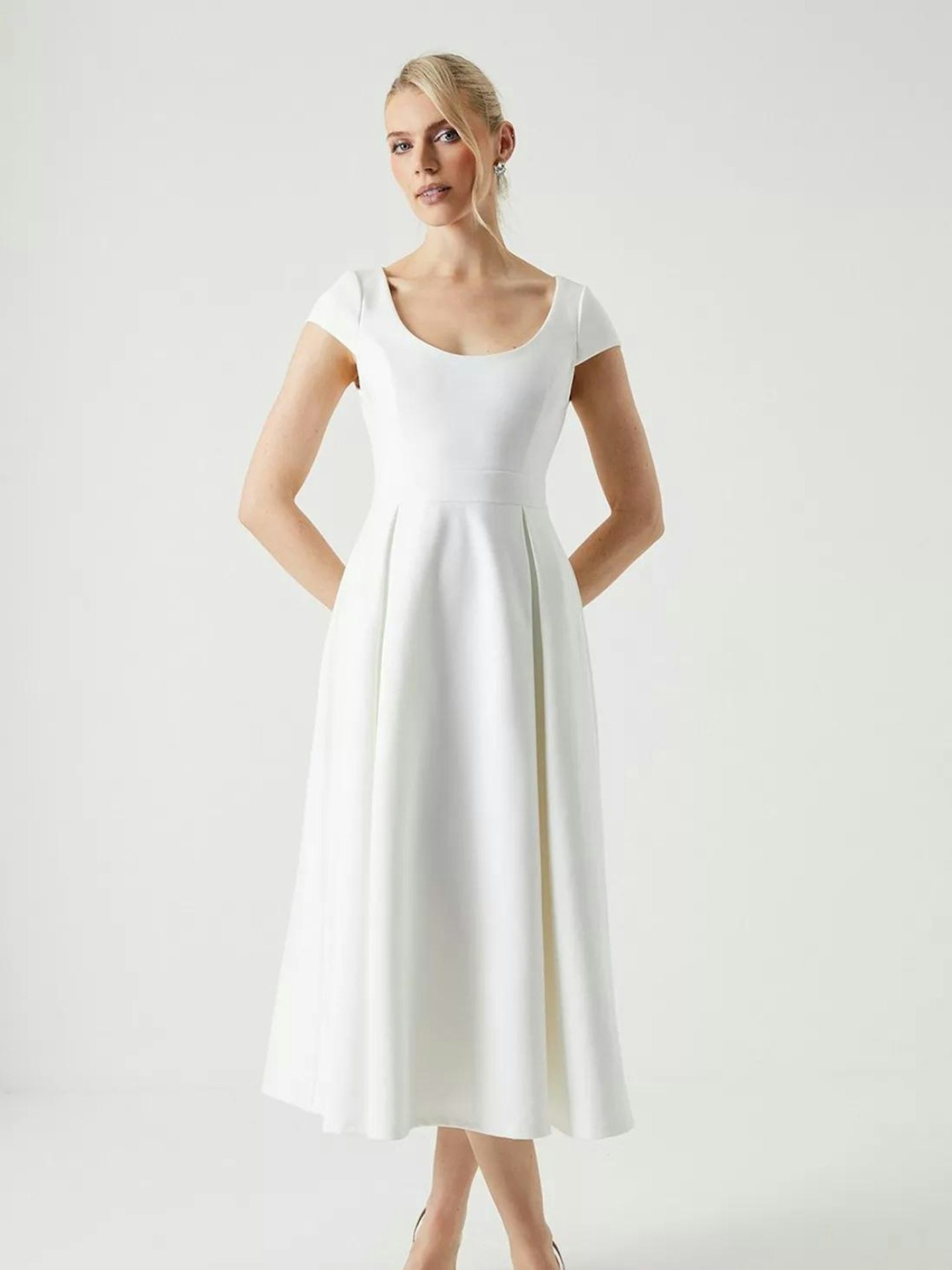 Coast Cap Sleeve Ponte Wedding Dress