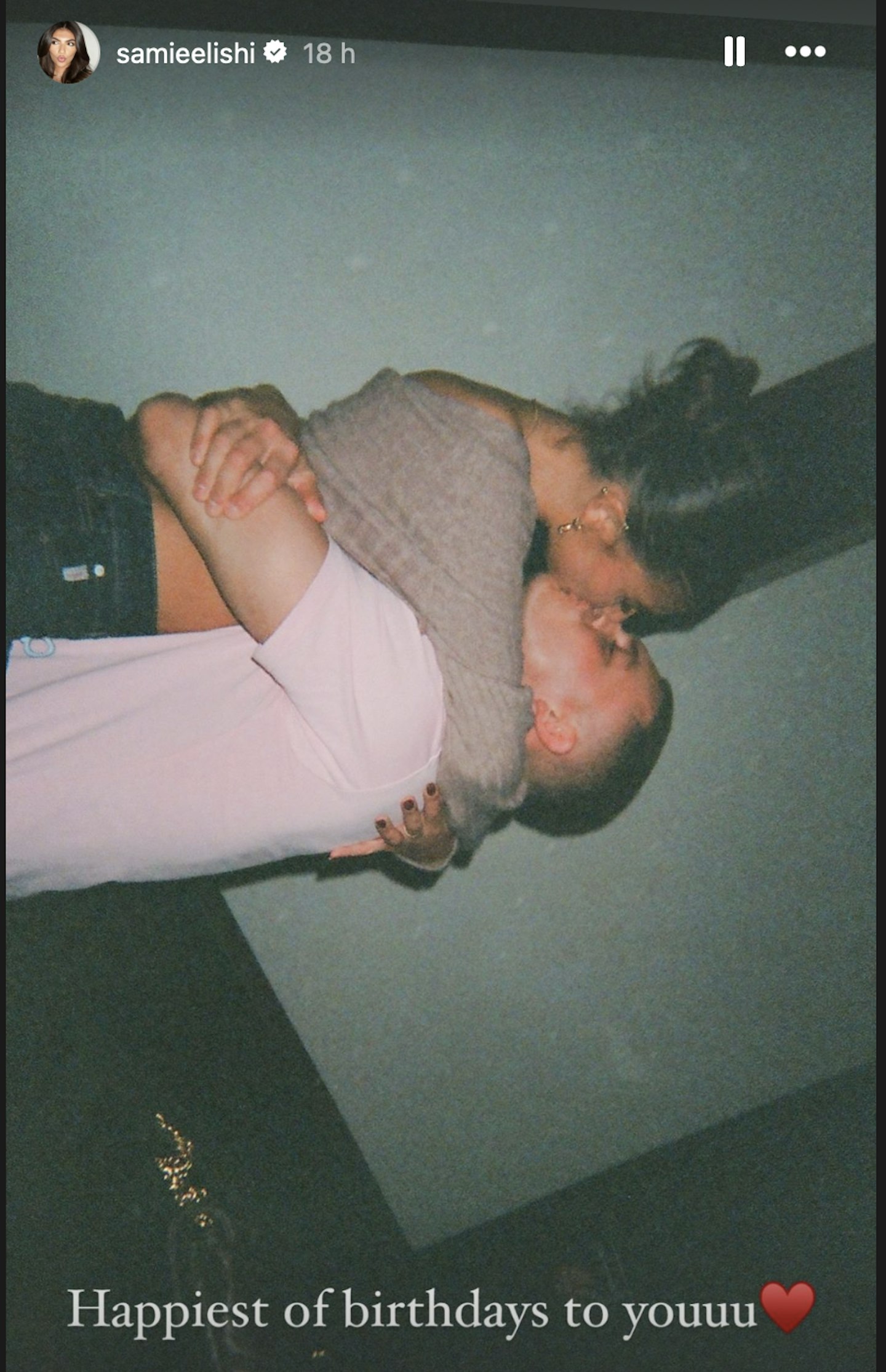 Samie Elishi and Harry Lee kissing