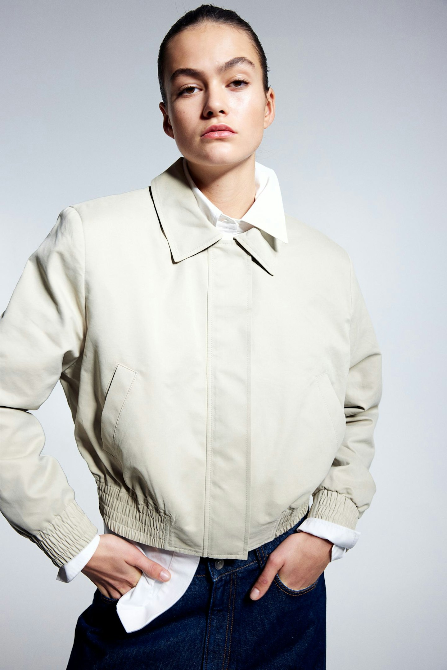 H&M Shoulder-Pad Bomber Jacket