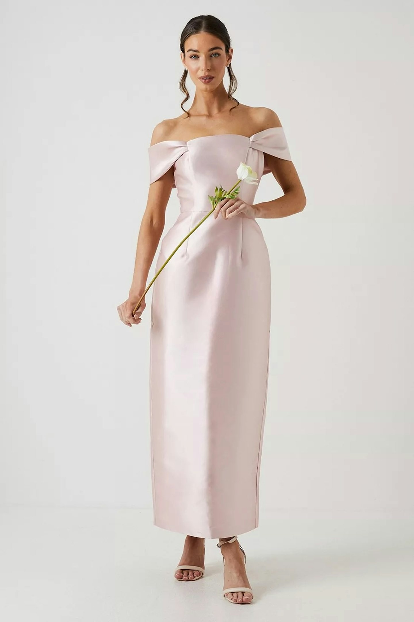 Coast Blush Pink Twill Column Dress