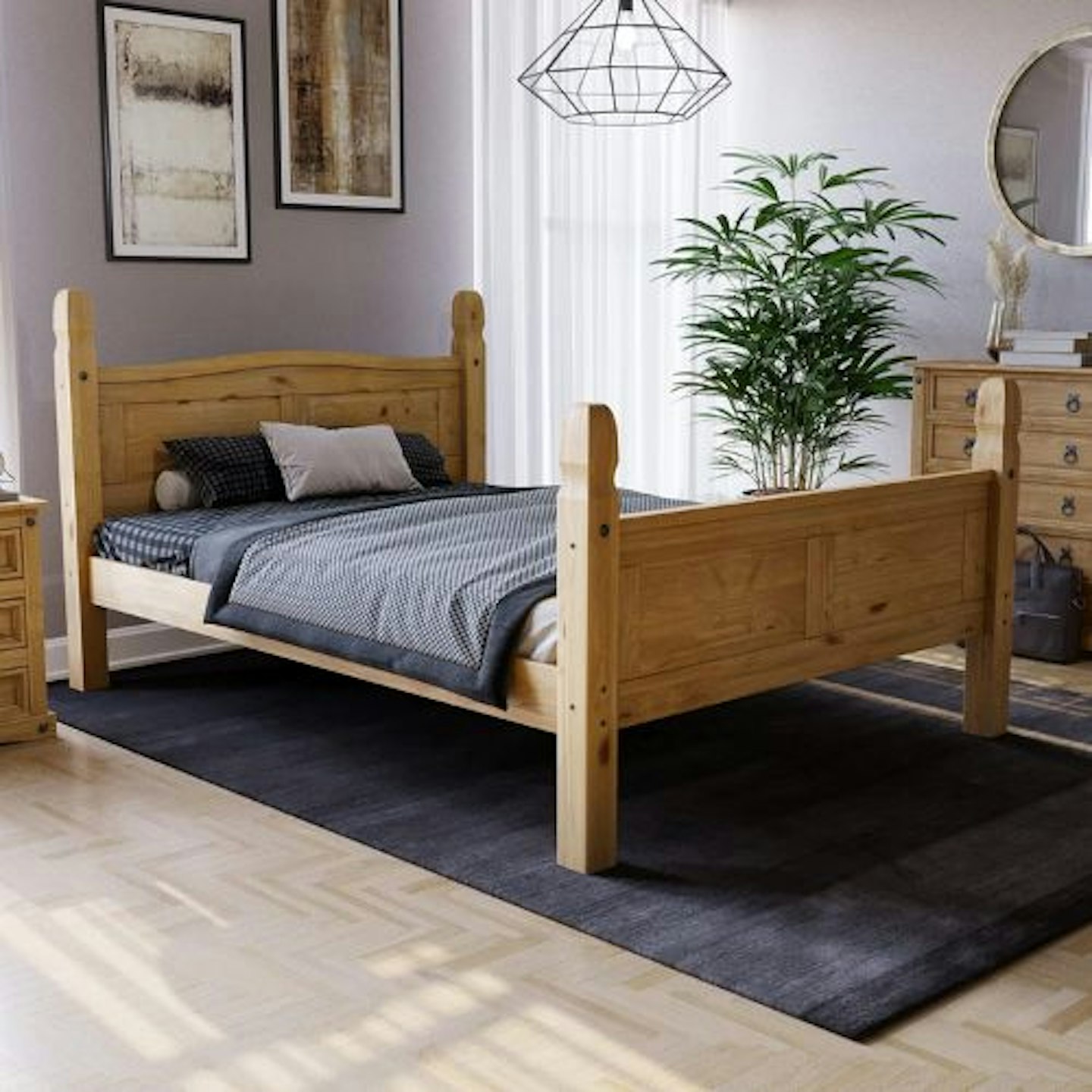 Corona Double Pine Bed Frame