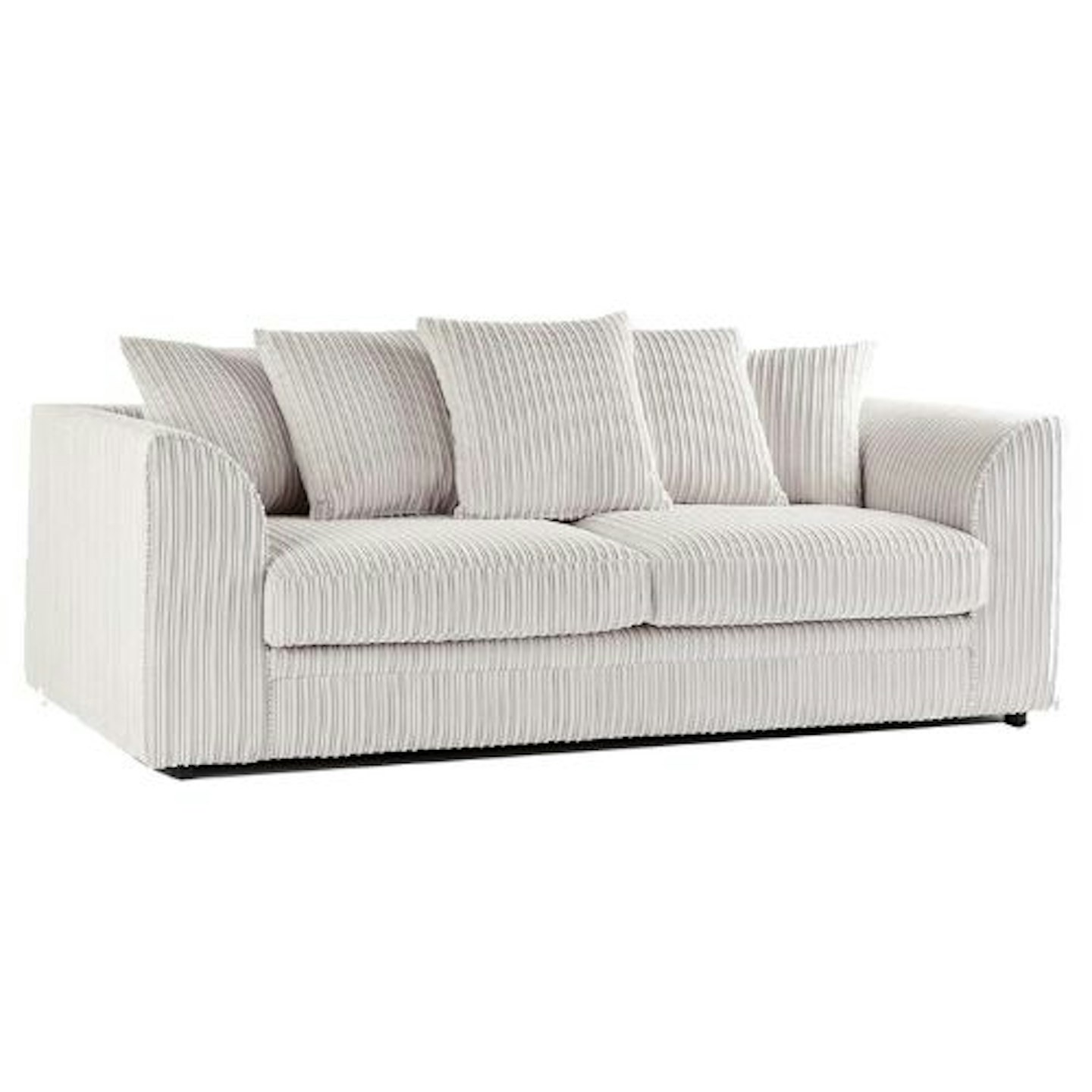 Luxor Cream Fabric 3-Seater Sofa