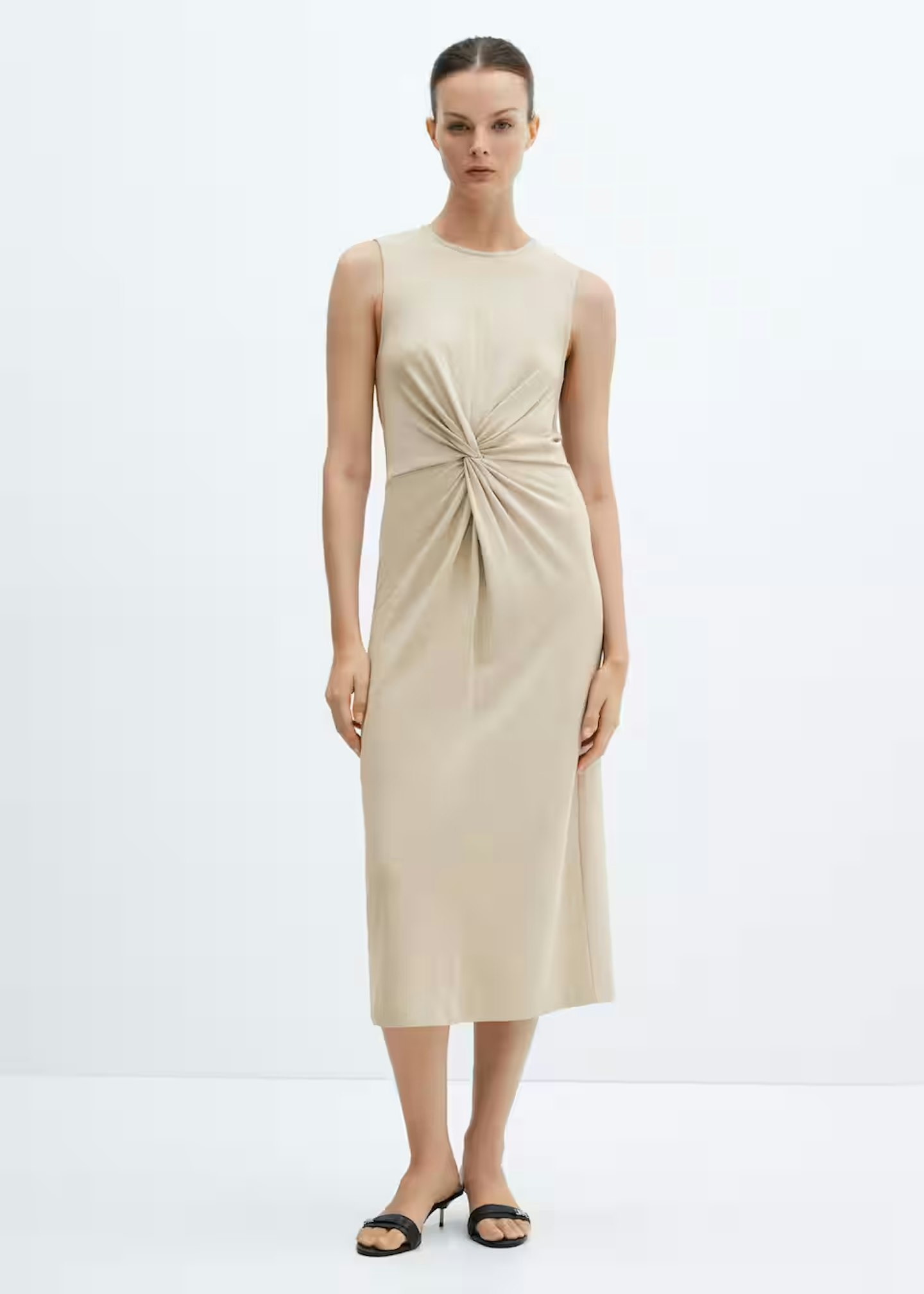 Mango Knotted Cotton Dress