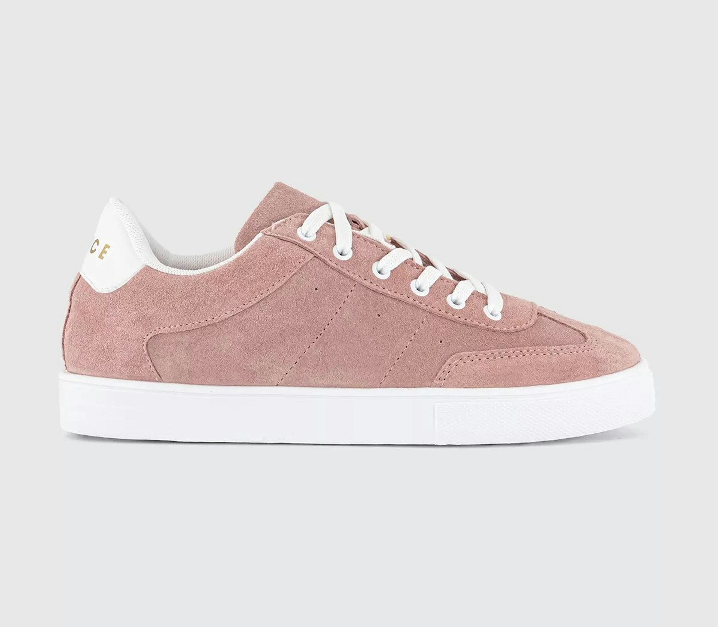 Office Pink Lace Up Trainers