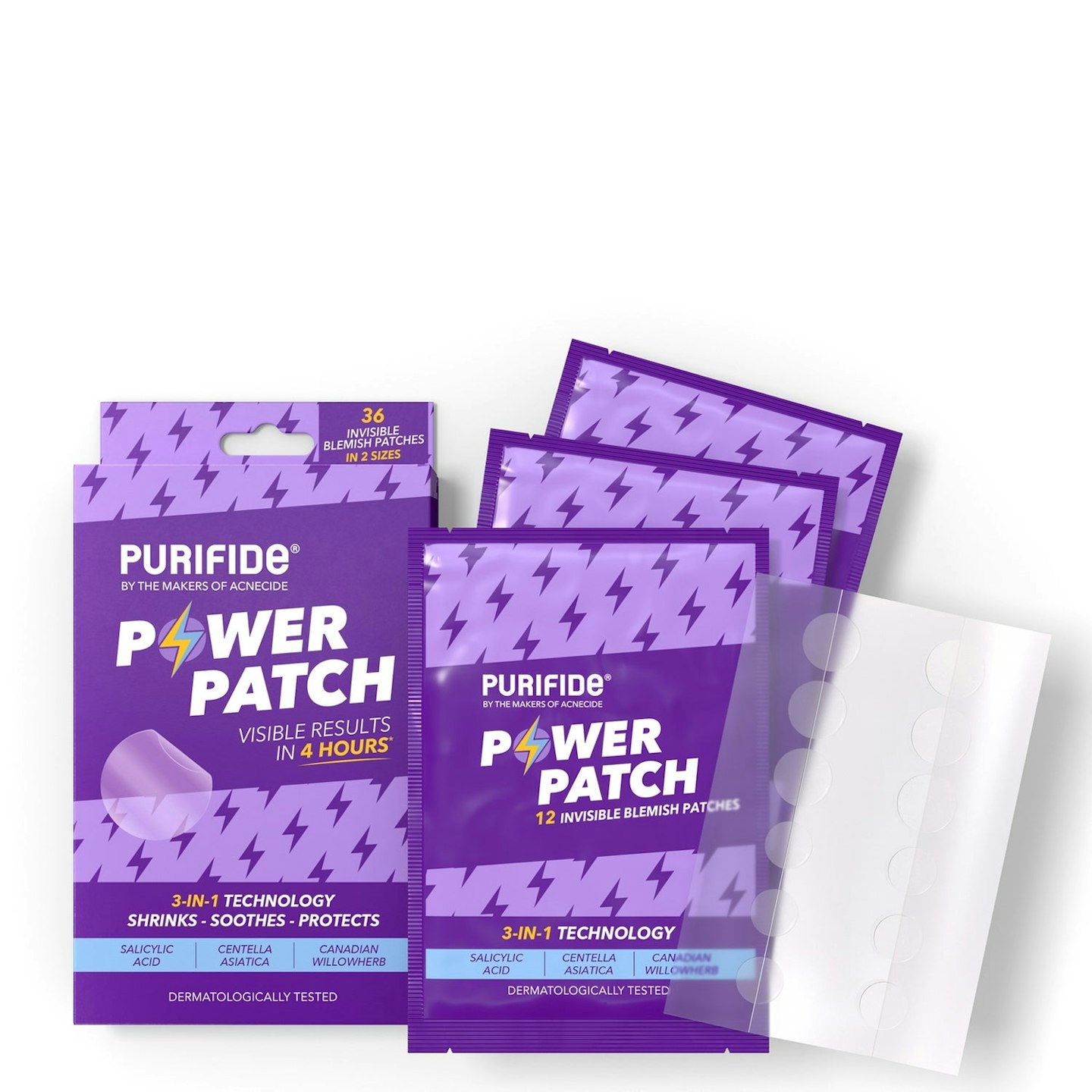 Best pimple patches PURIFIDE by Acnecide 3-in-1 Power Patch