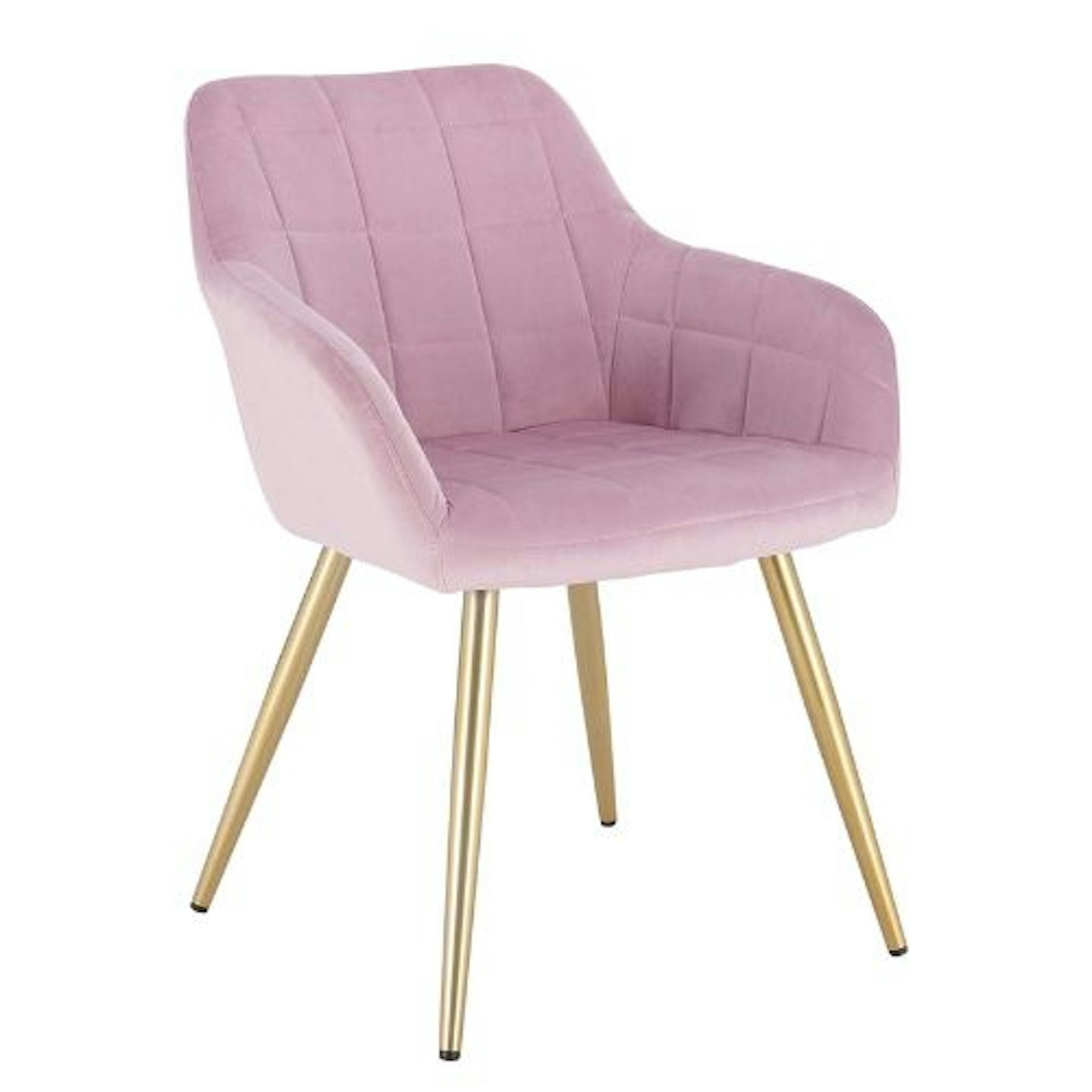 Pink and Gold Velvet Chair
