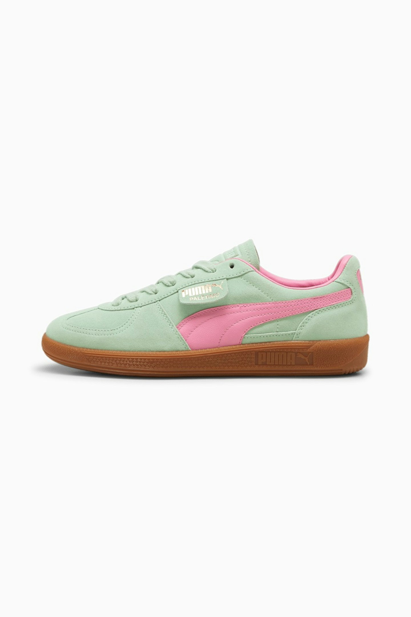 Puma Green and Pink Palermo Trainers