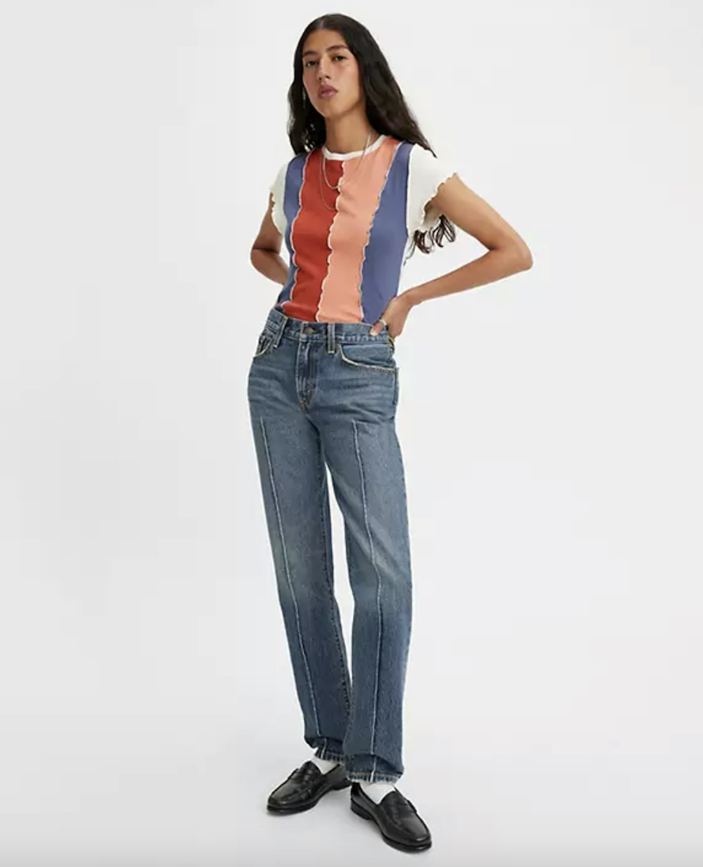 Straight-leg jeans