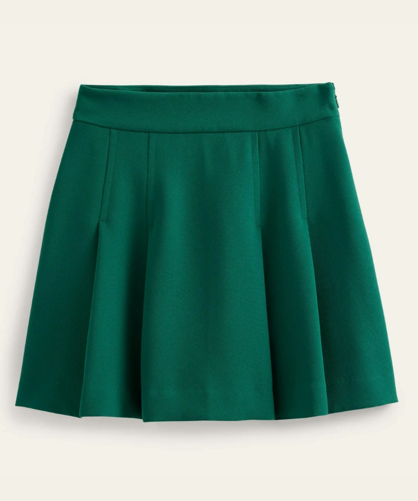 Boden Pleated Crepe Mini Skirt