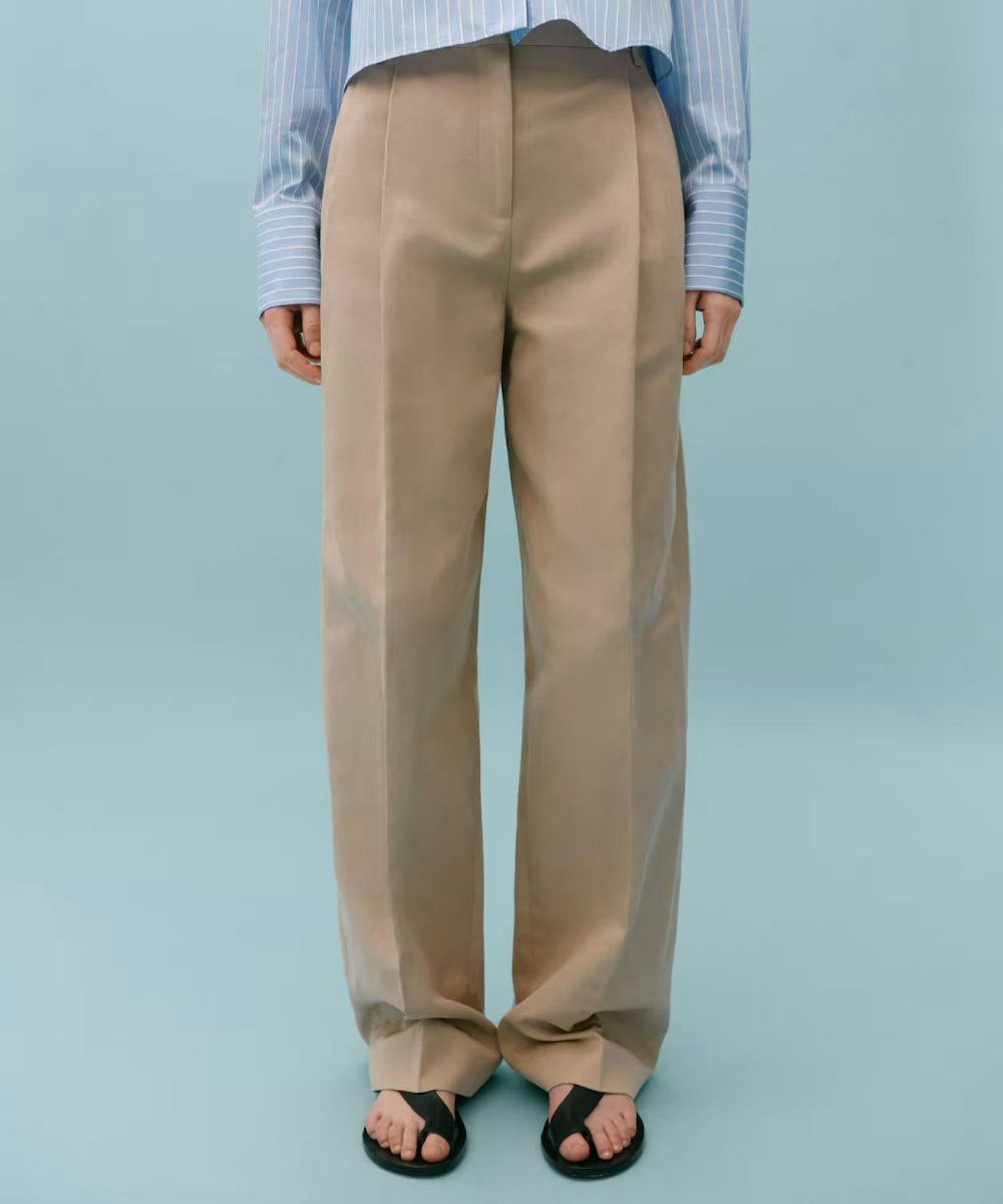 Pleat Straight Trousers