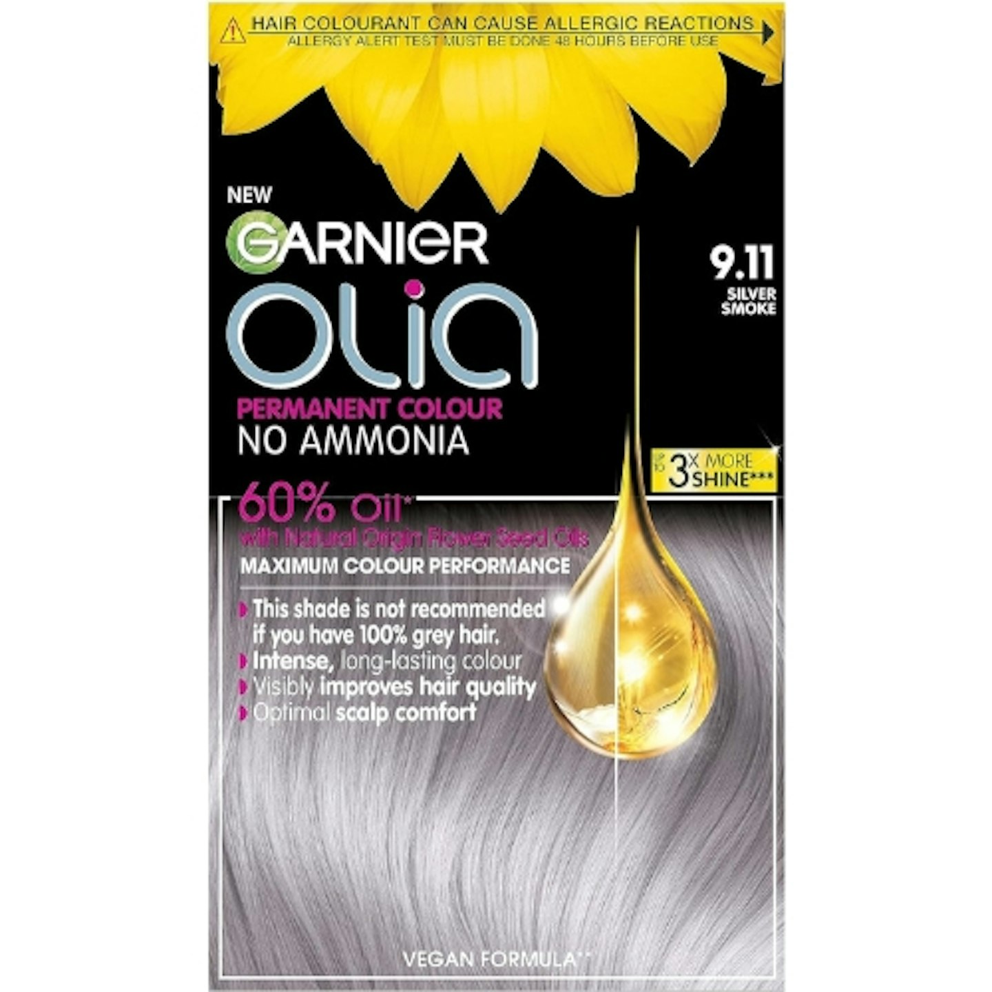Garnier Olia 9.11 Metallic Silver Permanent Hair Dye
