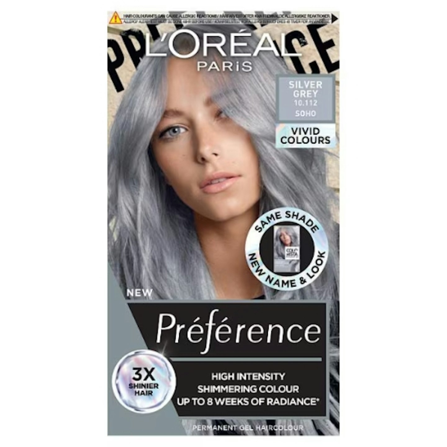 L'Oreal Colorista Silver Grey Permanent Hair Dye Gel