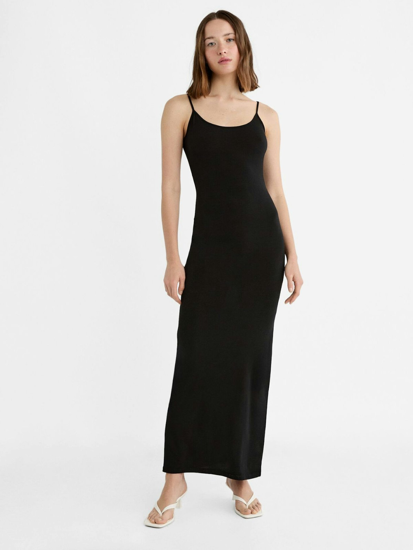 Stradivarius Long Fitted Strappy Dress