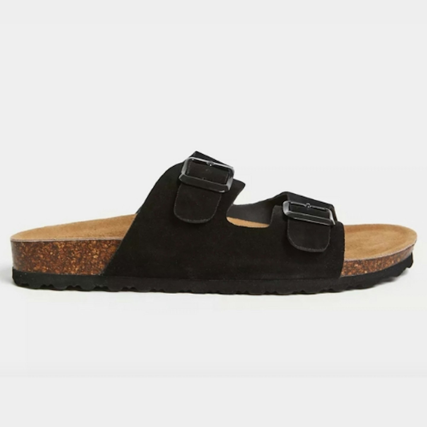 M&S Collection Suede Buckle Footbed Mules