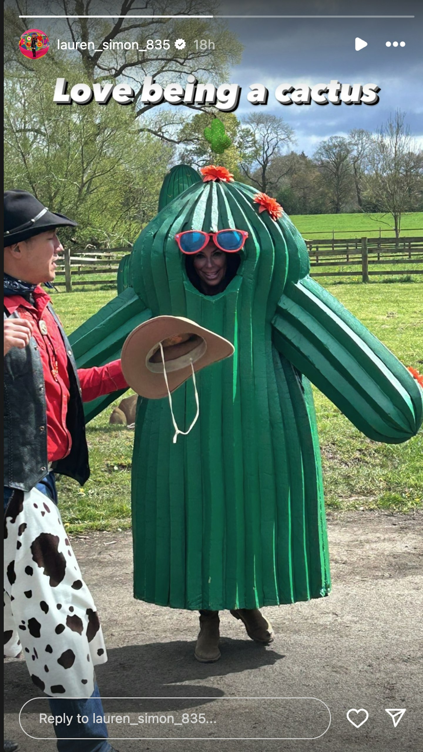 Lauren Simon dressed as a cactus