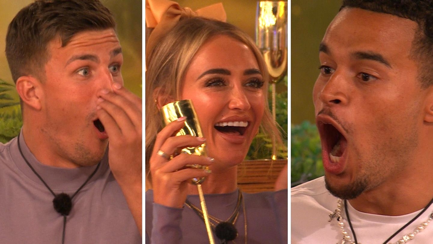 love island shocked excited faces