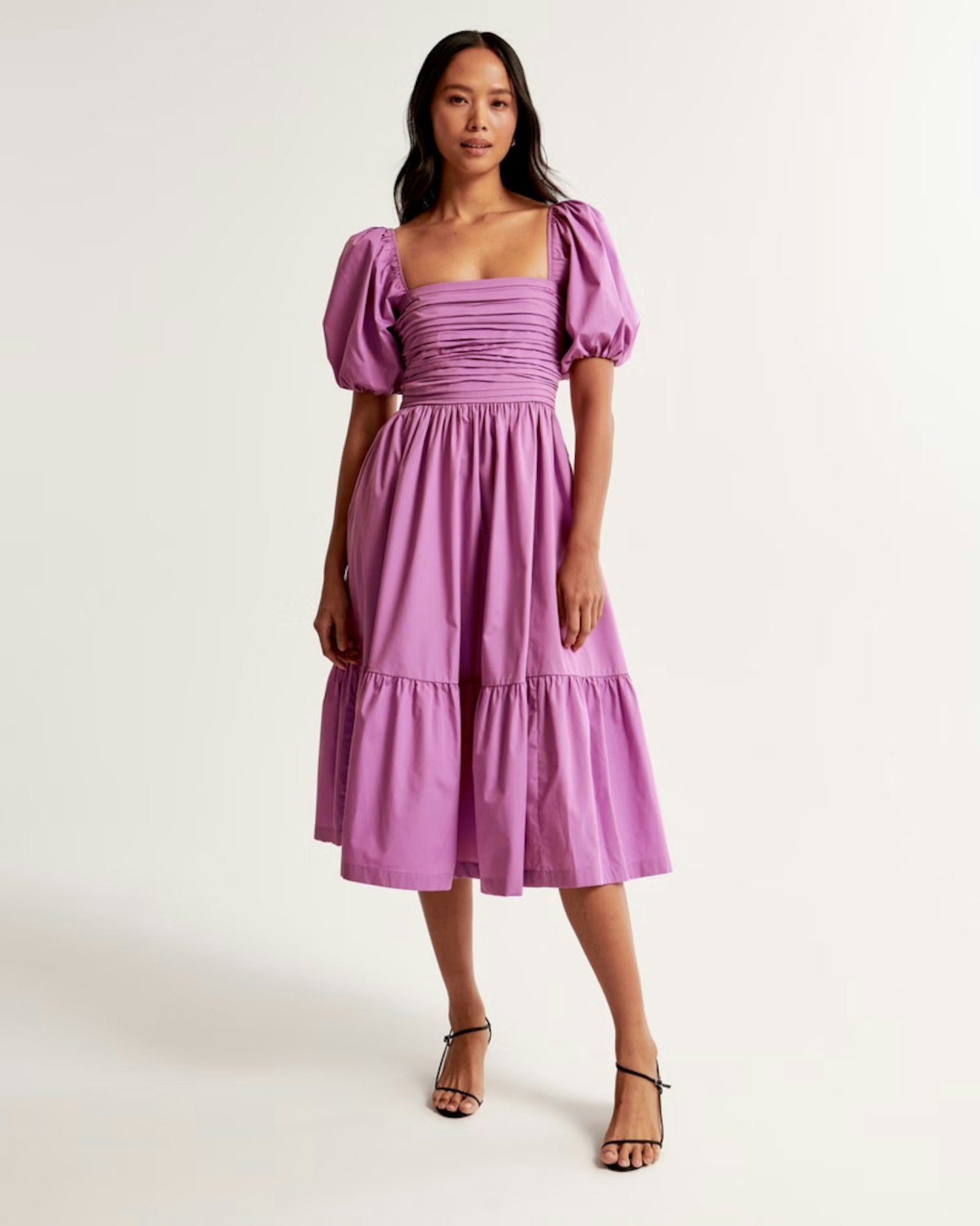 Emerson Poplin Puff Sleeve Midi Dress