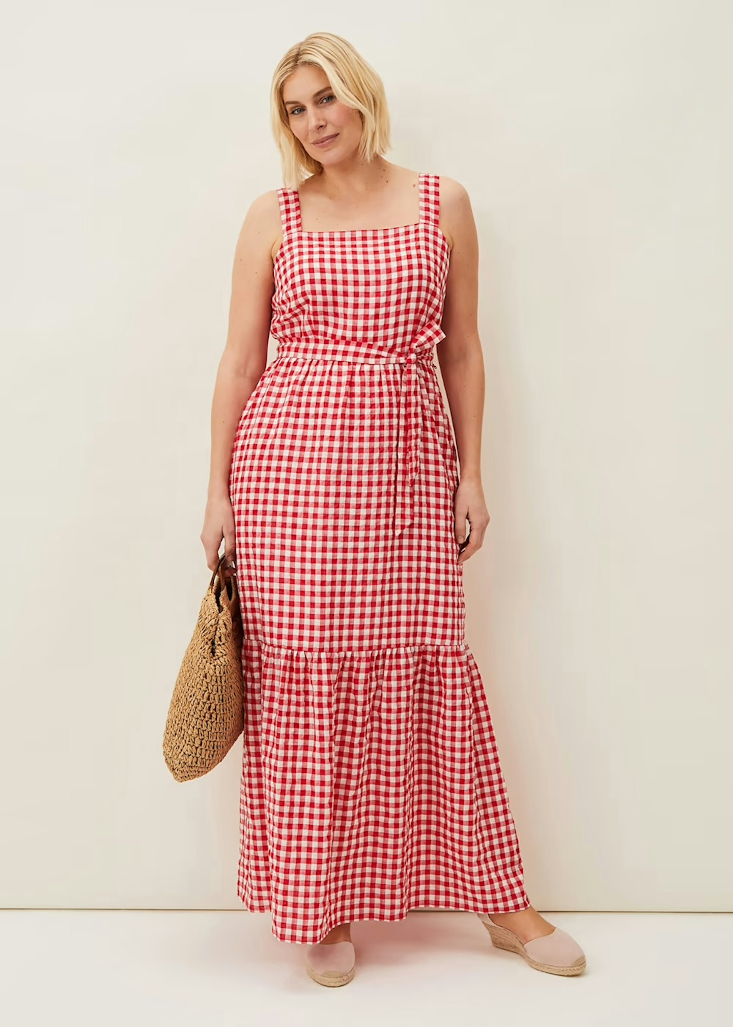 Geri Gingham Maxi Dress