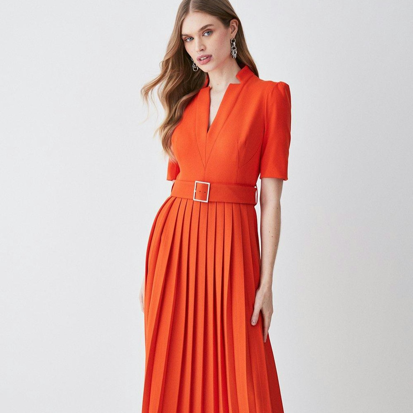 karen millen orange dress