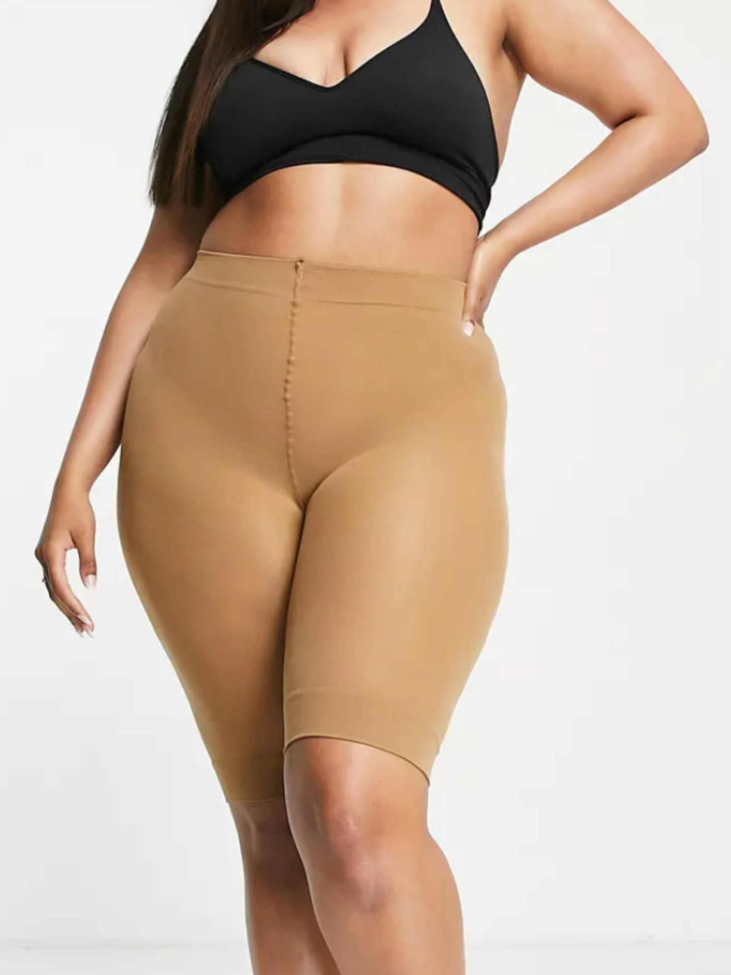 ASOS DESIGN Curve 2 Pack Anti-Chafing Shorts in Golden Bronze