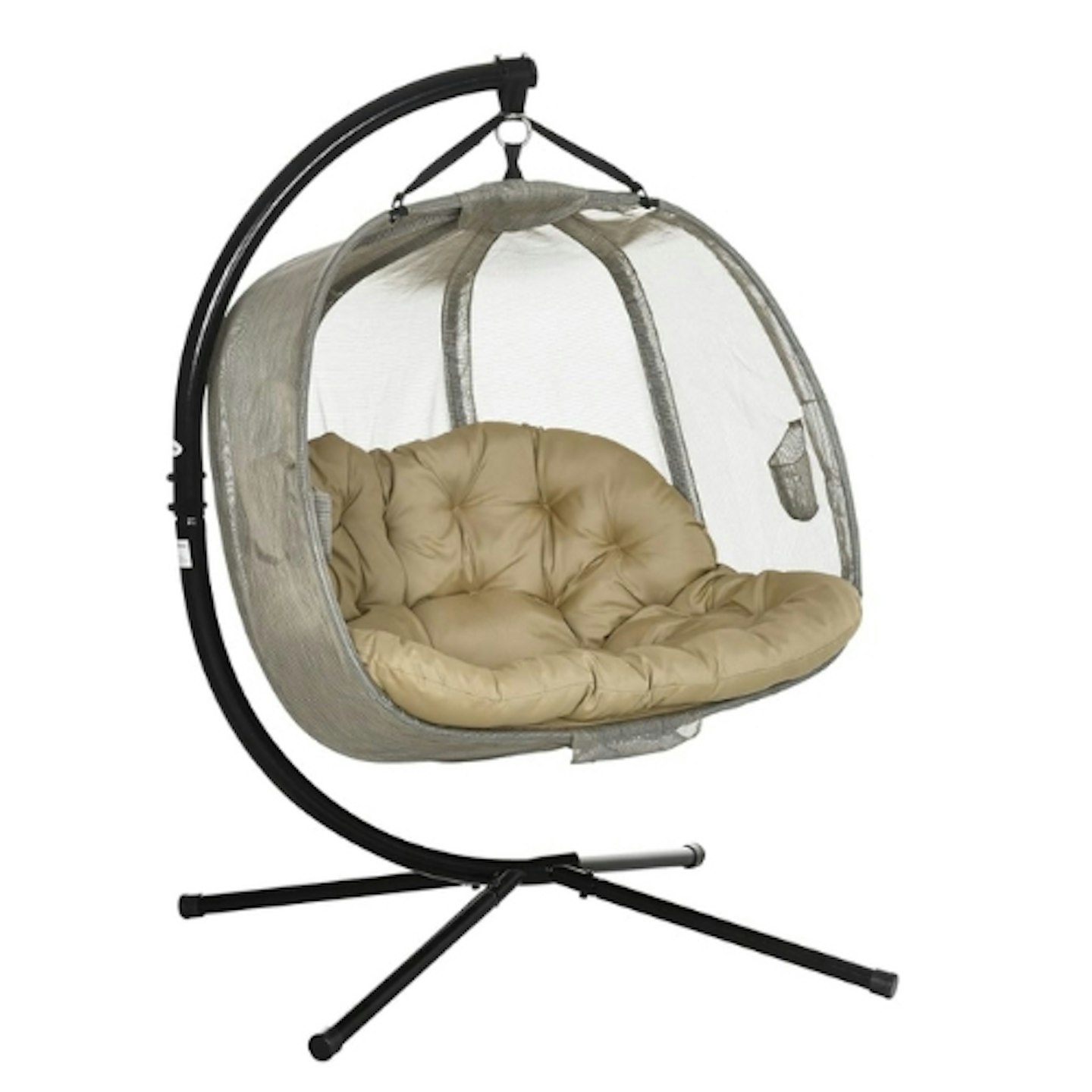 Outsunny Double Hanging Egg Chair 2 Seater