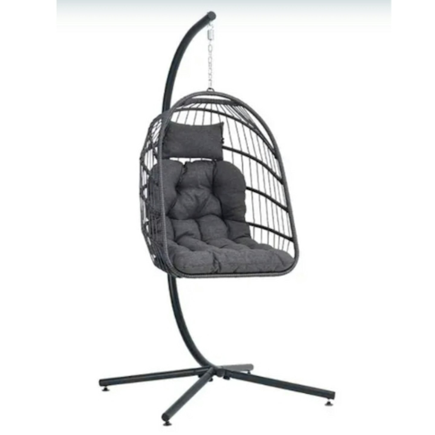 Living and Home Egg Chair w/ Ultra Strong Stand and Cushion