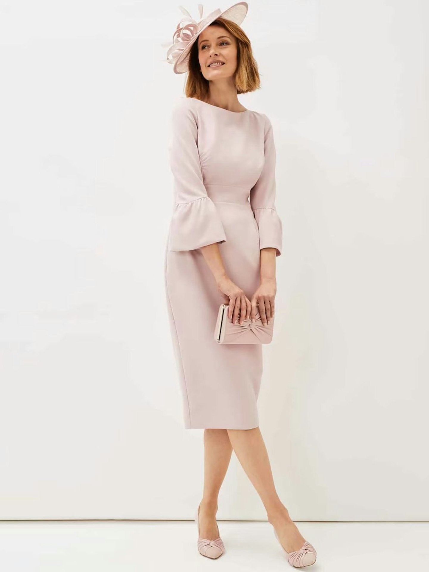 Phase Eight Keyla Fluted Sleeve Fitted Dress