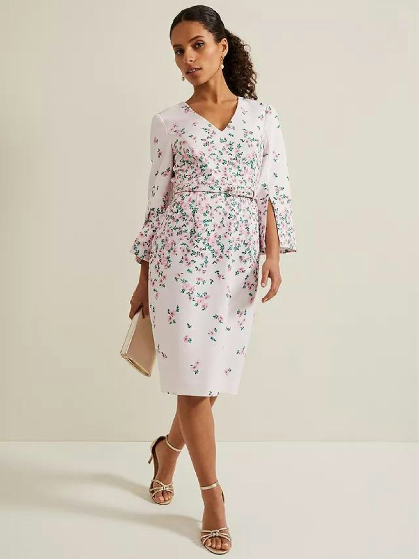 Phase Eight Petite Giovanna Floral Belted Dress