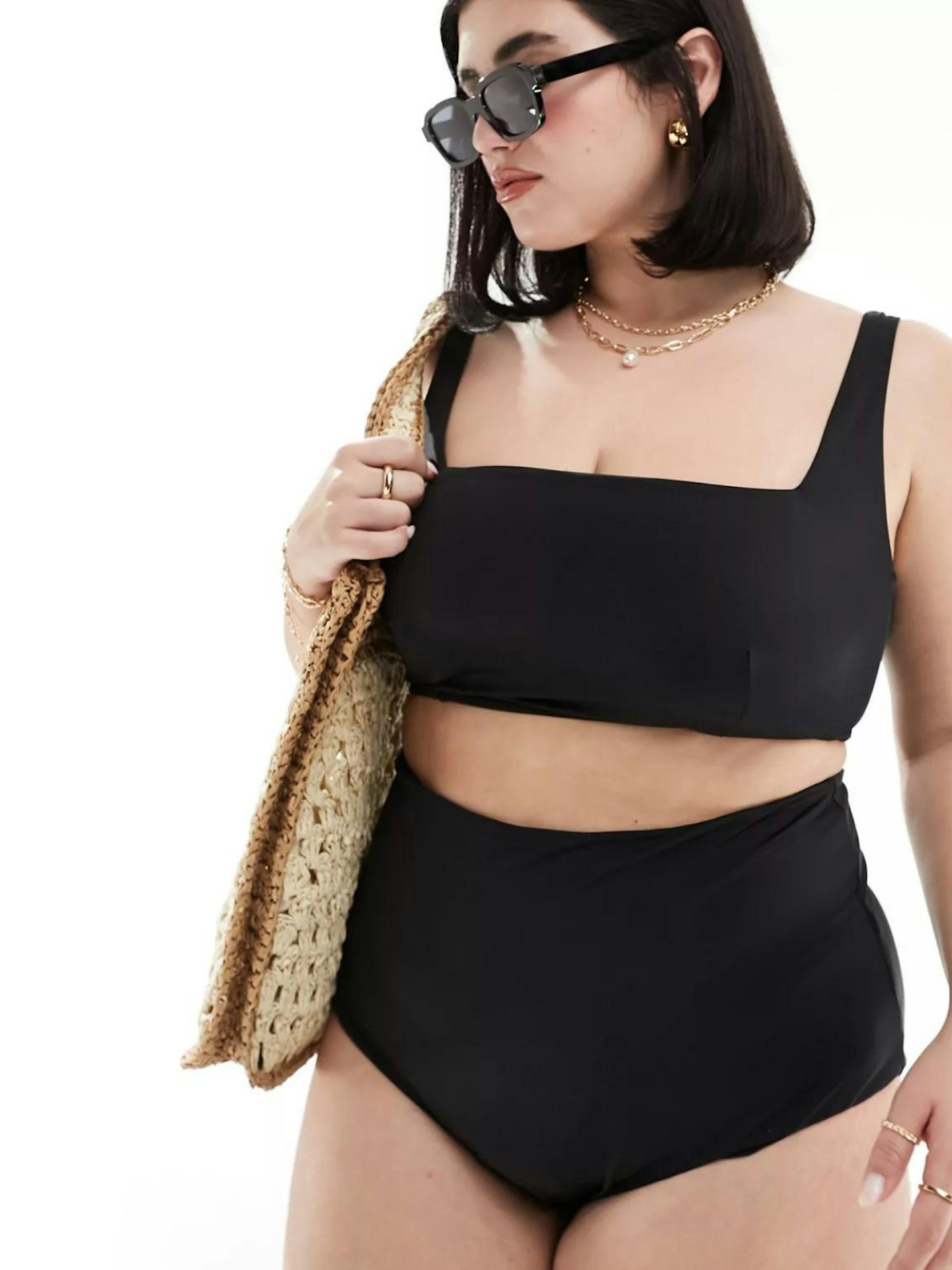 ASOS Curve Maya Mix And Match Bikini Set In Black
