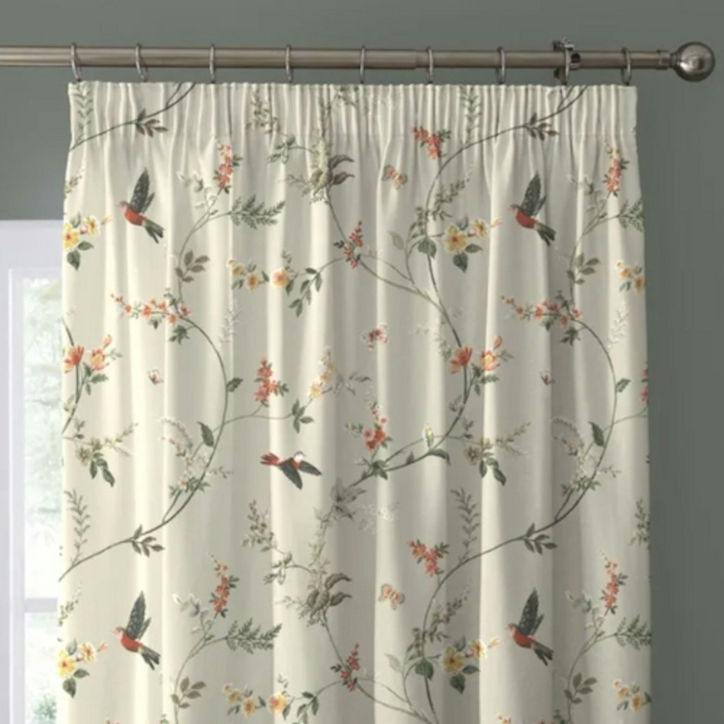 Dunelm Darnley Coral Pencil Pleat Curtains
