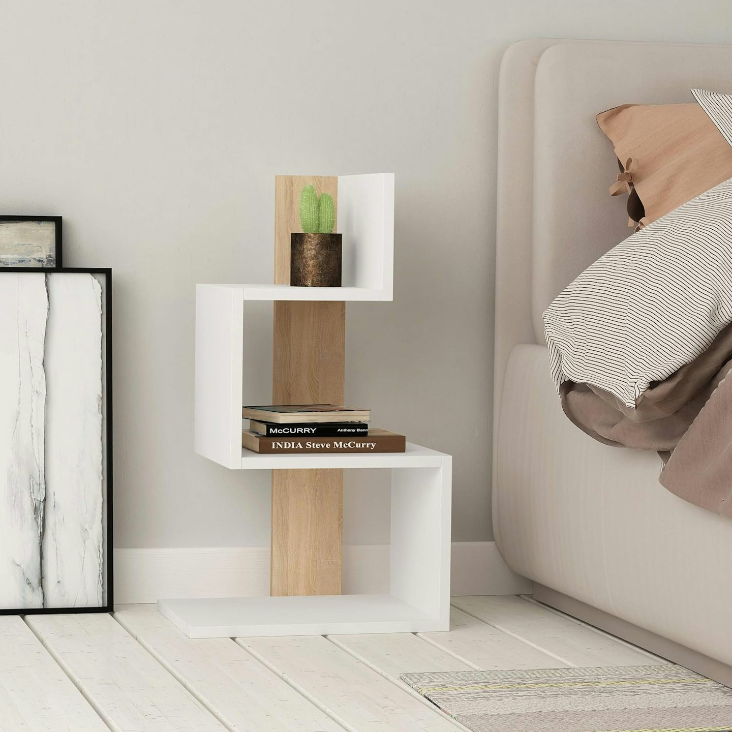 Oak Modern Nightstand