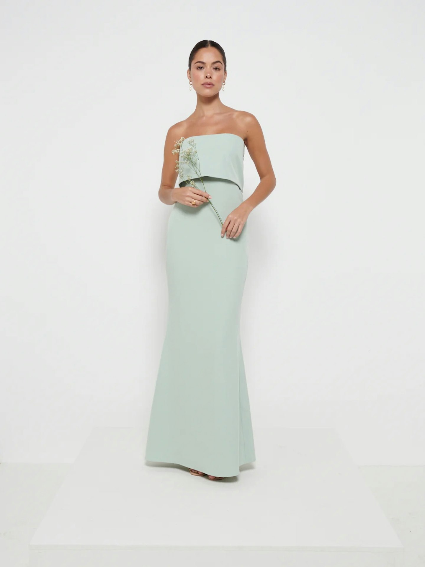 Pretty Lavish Julia crepe maxi bridesmaid dress