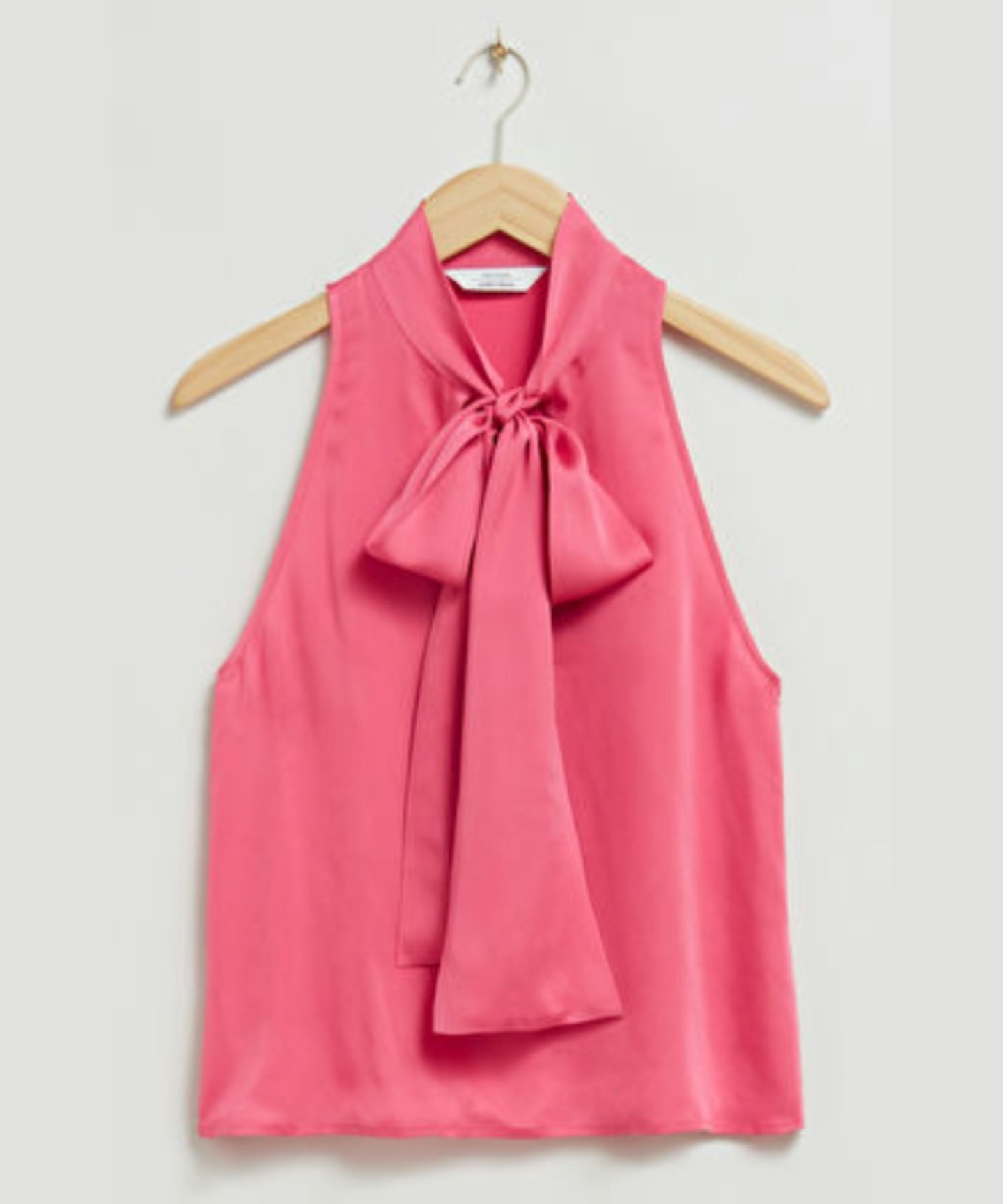 & Other Stories Sleeveless Lavallière-Neck Bow Top